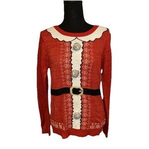 Holiday Hype Large Christmas Holiday Long Sleeve Multicolor Pullover Sweater